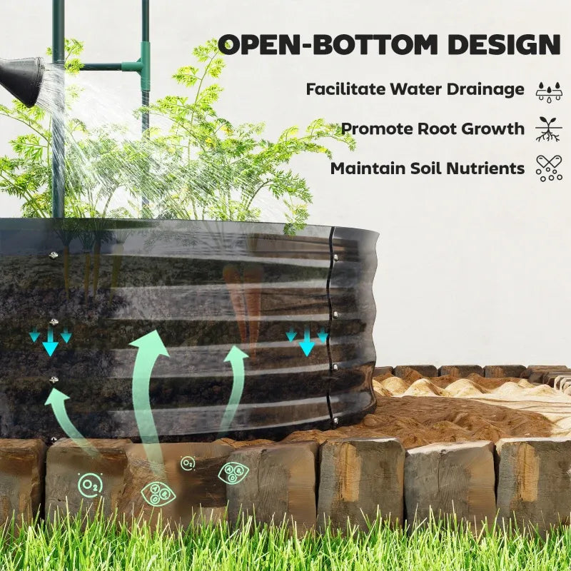 Outdoor Raised Garden Bed,Flower Boxs,Arched Trellis Plant Boxs Media 10