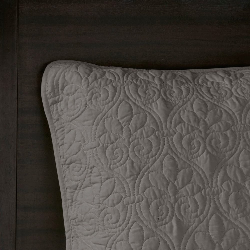Reversible Bedspread Set Dark Grey Full Media 8