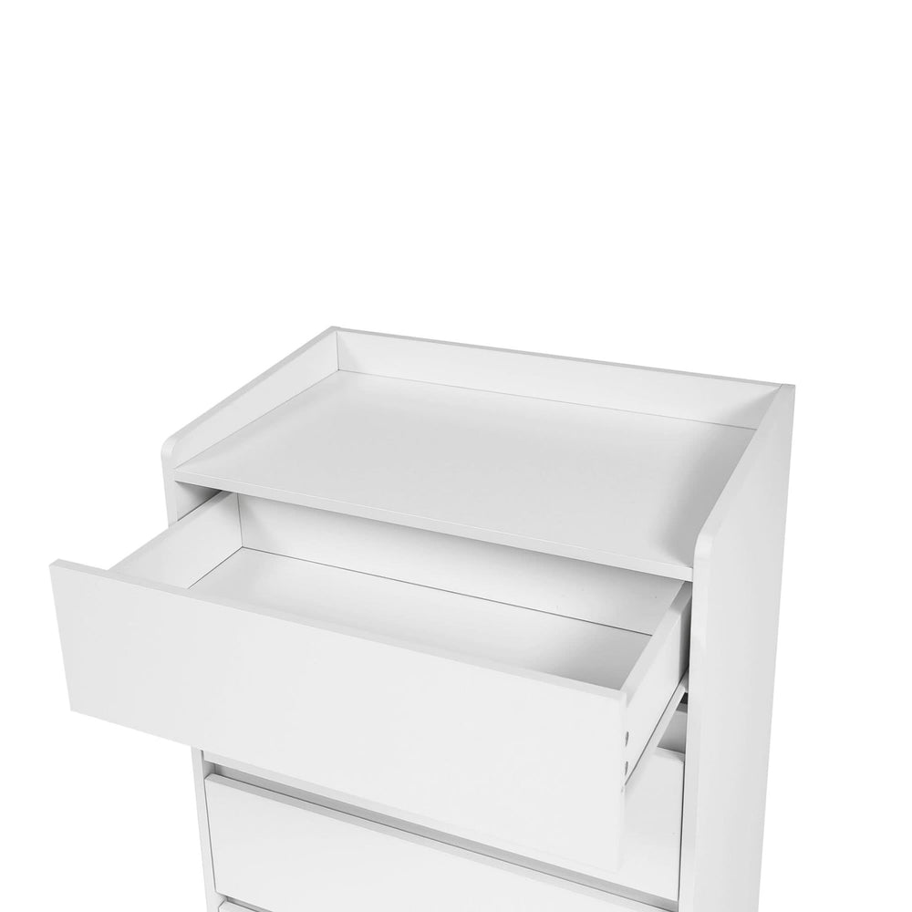 Bedroom Dresser Waterproof Minimalist White Cabinet Storage Organizer Media 18