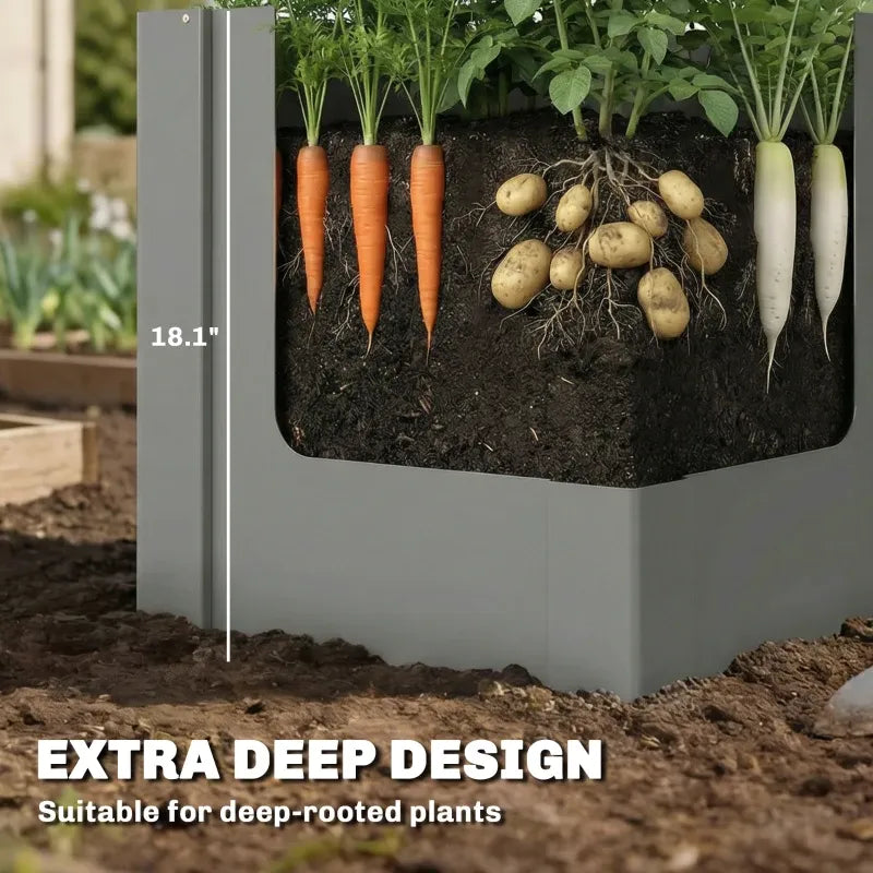 Balcony Planter Bed,Outdoor Planter Box,Elevated Garden Bed(Only Planter Box) Media 6