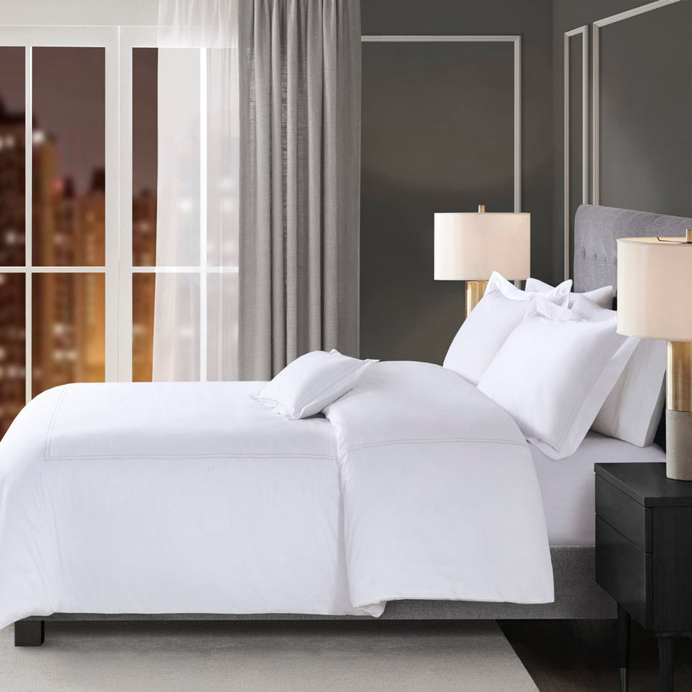 King/Cal King 100% Cotton Sateen Embroidered Comforter Set Media 10