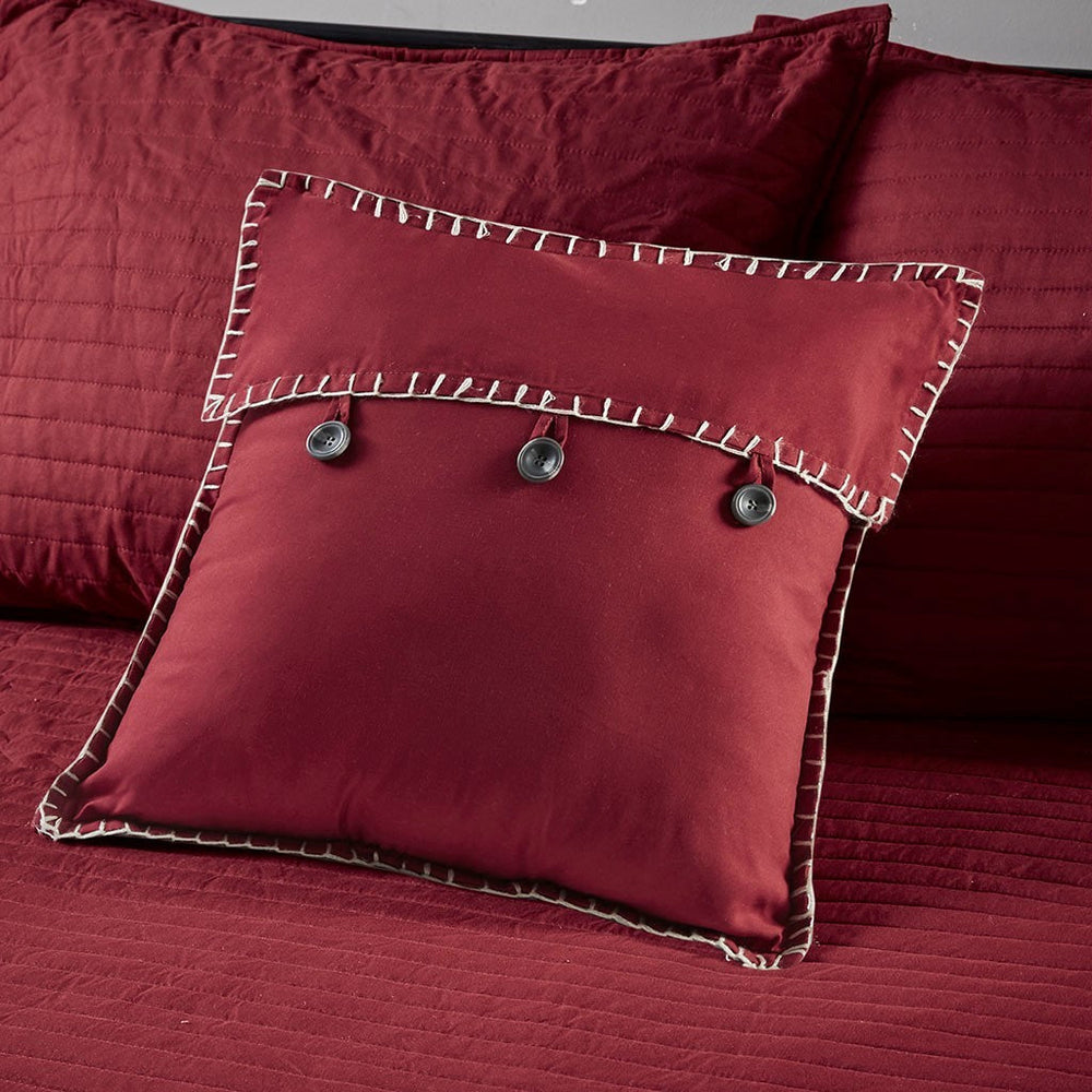 6 Piece Reversible Plaid Daybed Cover Set Red Daybed Media 13
