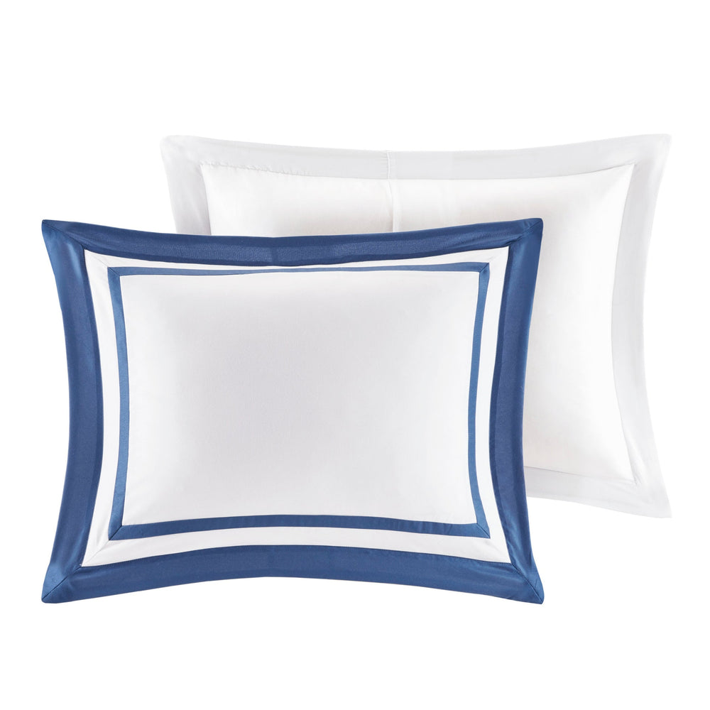 8 Piece Comforter and Quilt Set Collection Navy King/Cal King Media 14