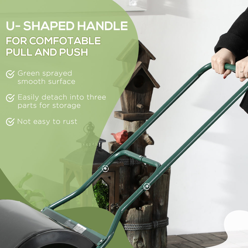 Outsunny 20-Inch Push/Tow Behind Lawn Roller Filled with 16 Gal Water or Sand, Perfect for Flattening Sod in the Garden Media 6