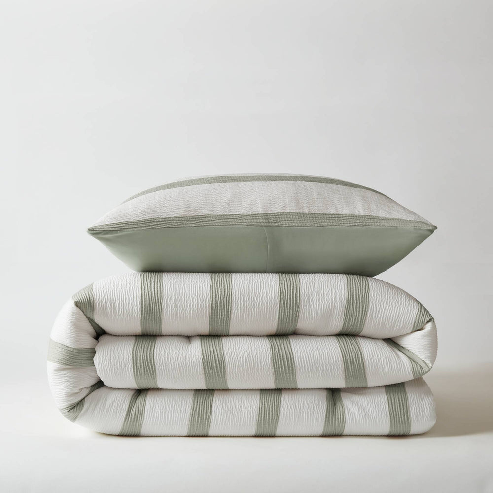 2-Piece Twin/Twin XL Yarn-dyed striped comforter Media 10