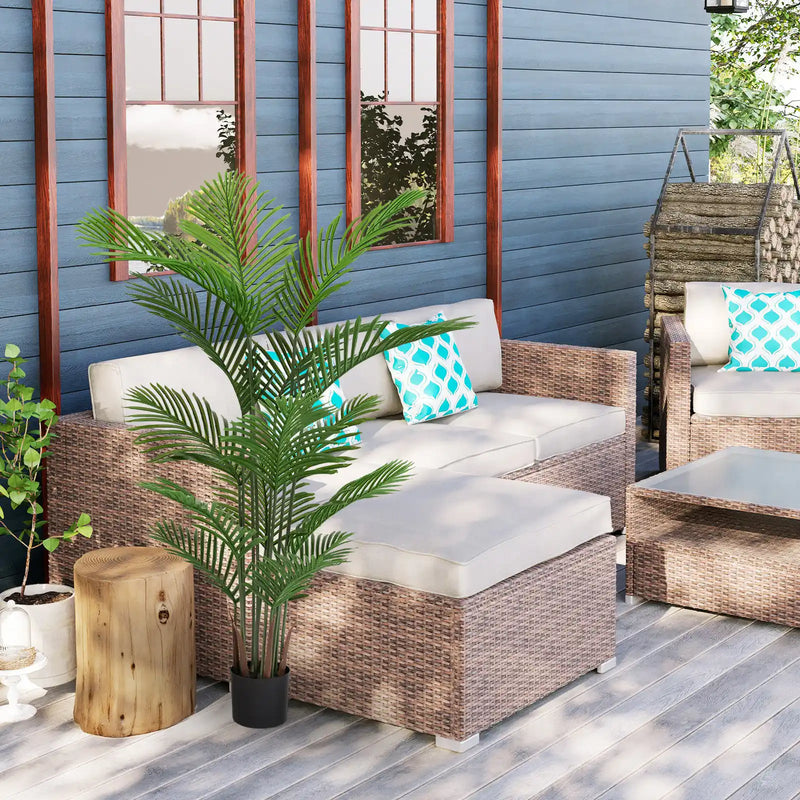 Artificial Areca Palm Plant 160cm Tall Faux Tropical Dypsis Lutescens Tree Green Plastic Indoor Outdoor Décor