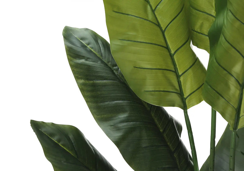 Artificial Plant, 59' Tall, Strelitzia Tree, Indoor, Faux, Fake, Floor, Greenery, Potted, Real Touch, Decorative, Green Leaves, Black Pot