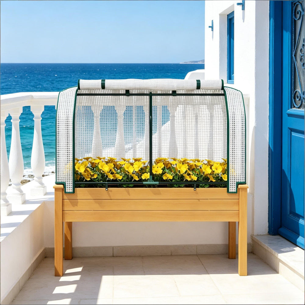 Outdoor Planter Box,Raised Garden Bed,Vegetables Planter Box Media 4