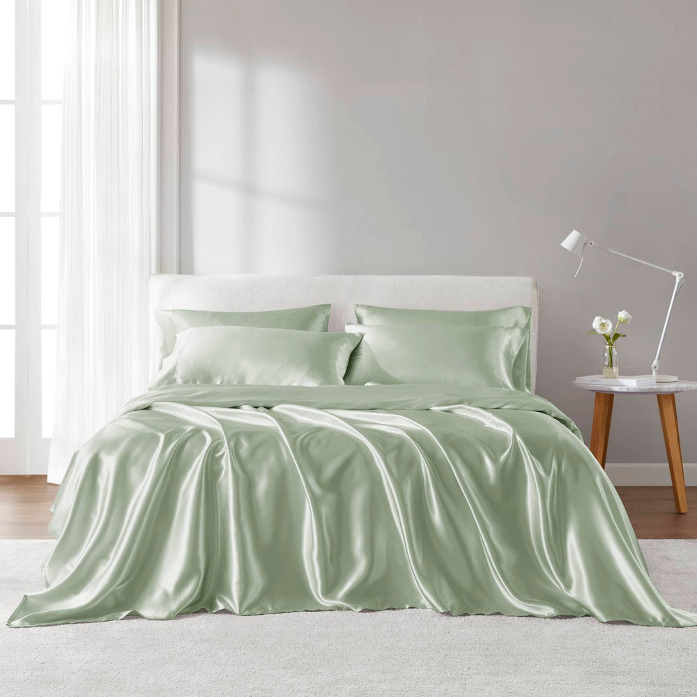 6 PCS Queen Luxury Sheet Set Sage Media 1