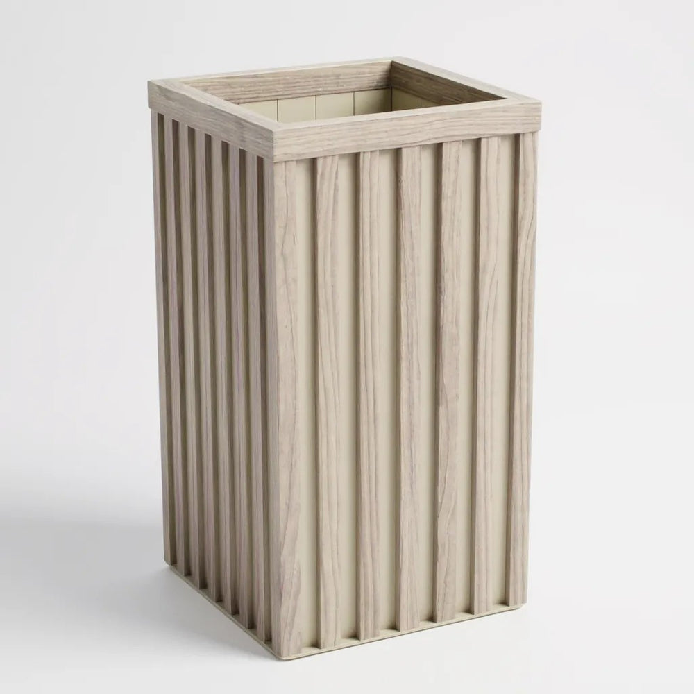 Square Grove Column Planter - Ash Brown Media 1