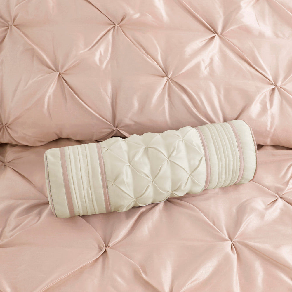 7 Piece Tufted Comforter Set Blush King Media 12