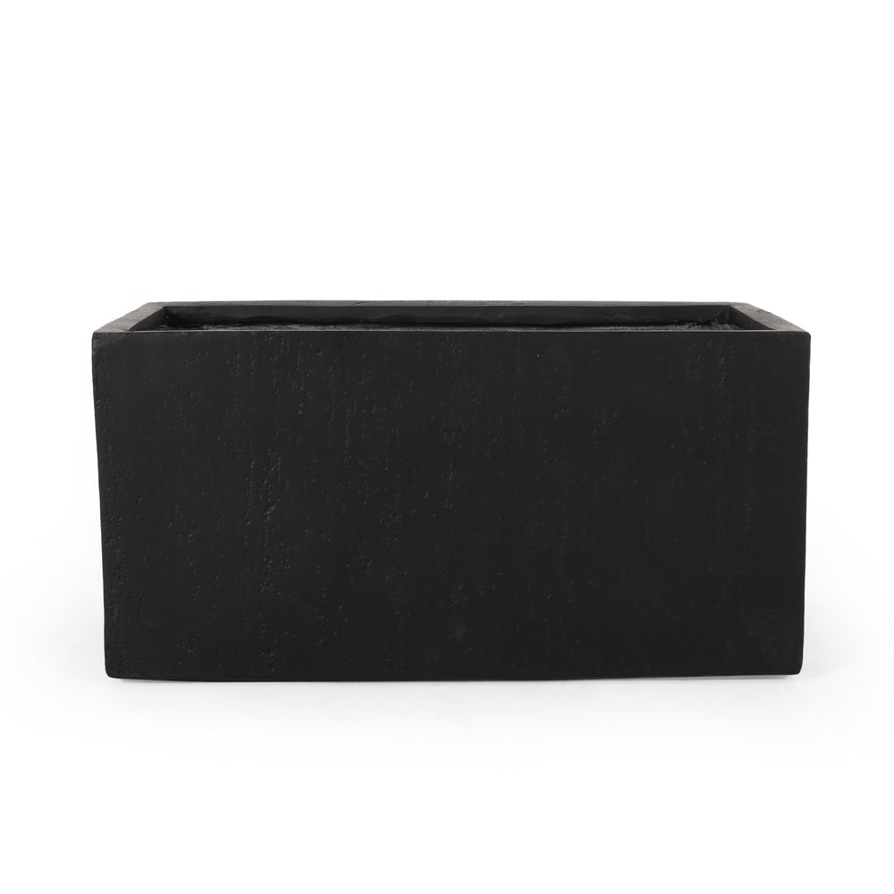 31.25' L Modern Outdoor MGO Planter in Black Finished Media 1