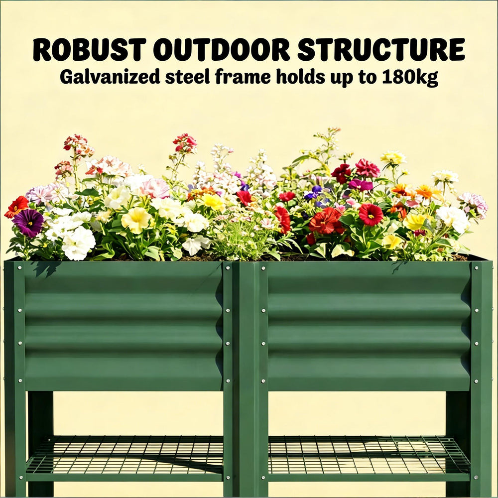 Planter Box,Outdoor Elevated Planter Box,Raised Garden Bed Media 2