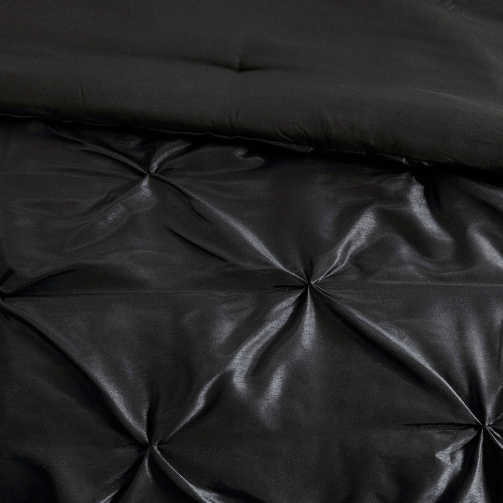 7 Piece Tufted Comforter Set Black Cal King Media 10