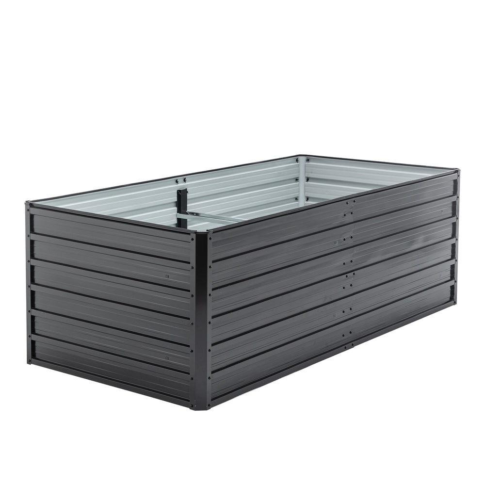 6x3x2 FT Metal Raised Garden Bed Outdoor Reinforced Galvanized Rustproof Colored Steel Planter Boxes for Vegetables, Raised Beds for Growing Flowers Herbs Succulents Media 9