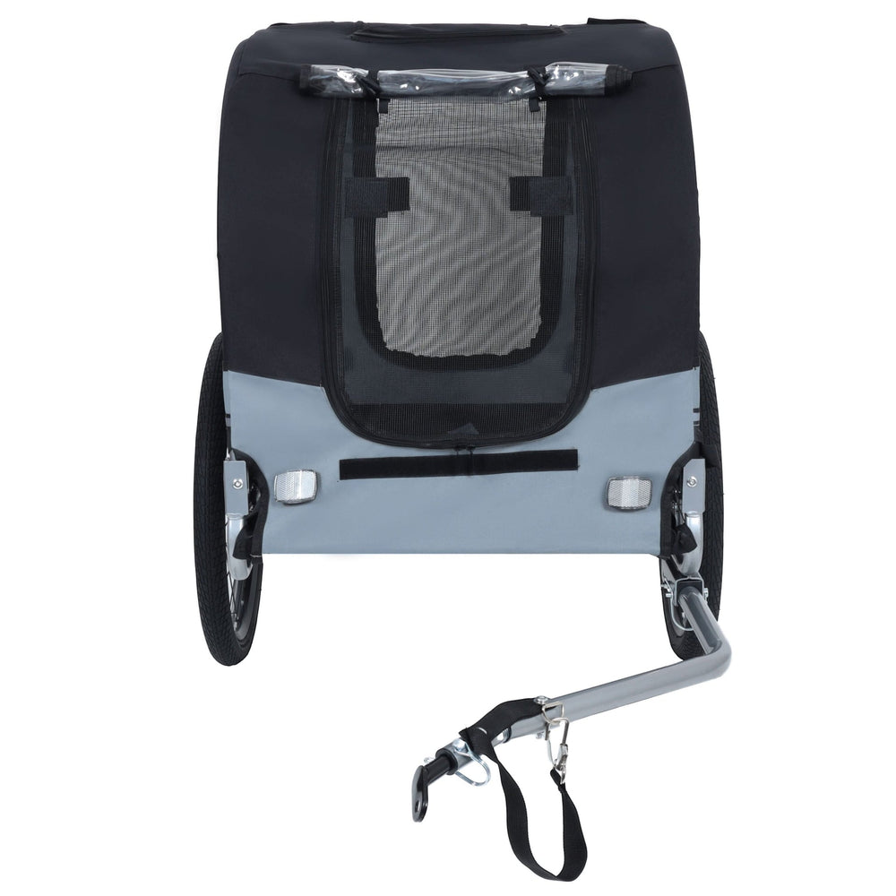 Large Folding Bike Trailer for Dogs – 66LB Capacity All-Terrain Pet Carrier, Durable Steel Frame for Cycling, Jogging, Camping & Outdoor Adventures, Black- Gray Media 6