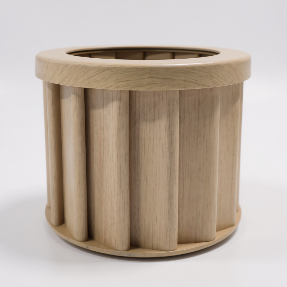 Round Strata Planter SM - Beige Brown Media 1