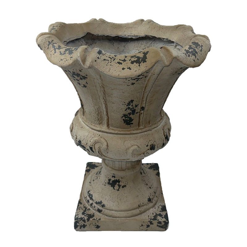 MGO Garden Planter, Garden decoration and planting,Color Antique White, Side 16.33'Wx16.33''Dx21.45'H