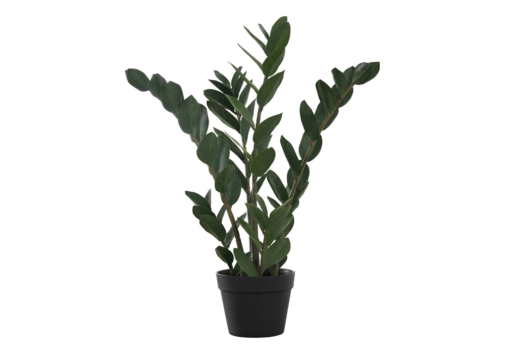 Artificial Plant, 29' Tall, Zz Tree, Indoor, Faux, Fake, Floor, Greenery, Potted, Real Touch, Decorative, Green Leaves, Black Pot Media 2