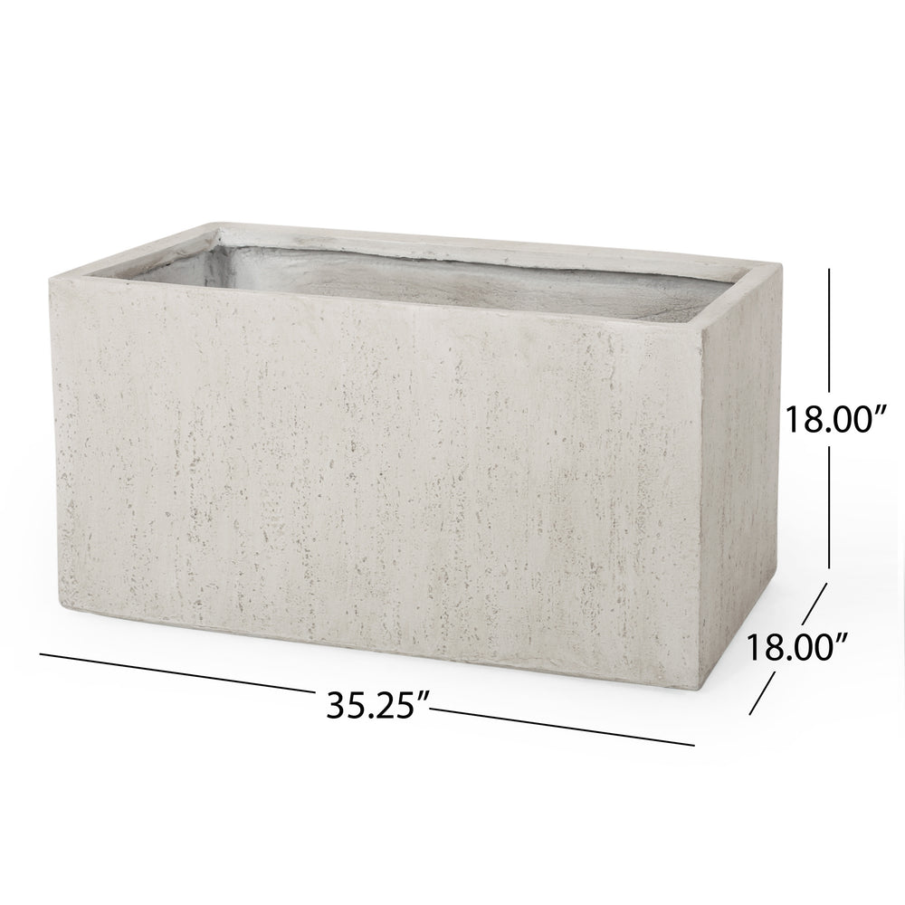 35.25'' L Outdoor MGO Planter Media 3