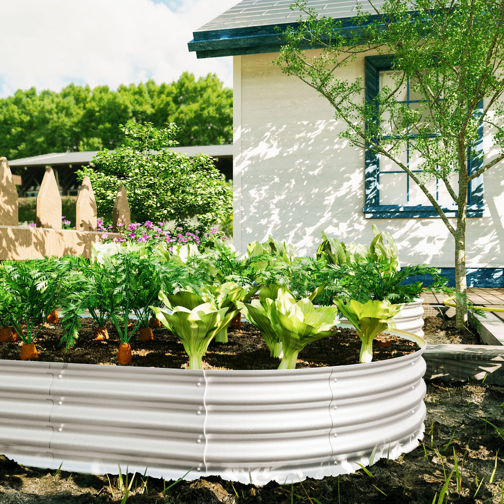 Heavy Duty Galvanized Raised Garden Bed Kit for Vegetables, Flowers & Herbs, Rust-Resistant, Easy Assembly, 8x4x1ft, Silver Media 6