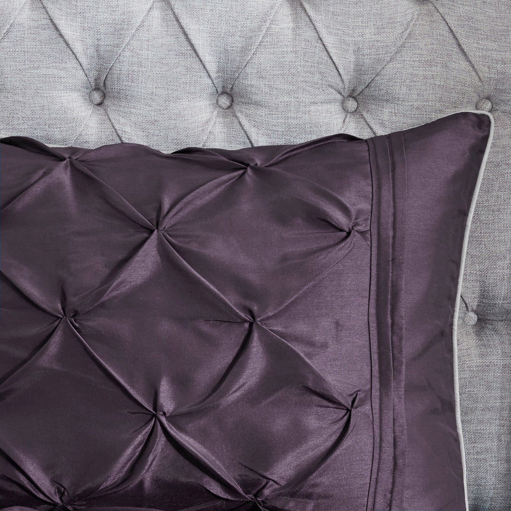 7 Piece Tufted Comforter Set Plum Full Media 3