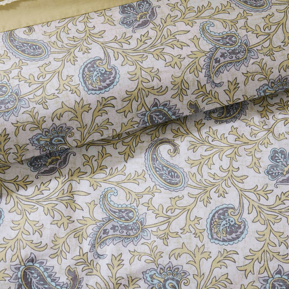 9 Piece Cotton Percale Comforter Set Yellow Cal King Media 5
