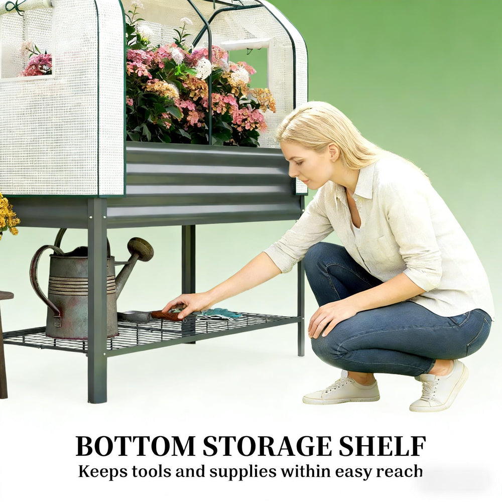 Convenient Flower Boxs,Outdoor Plant Boxs,Raised Garden Bed Media 3