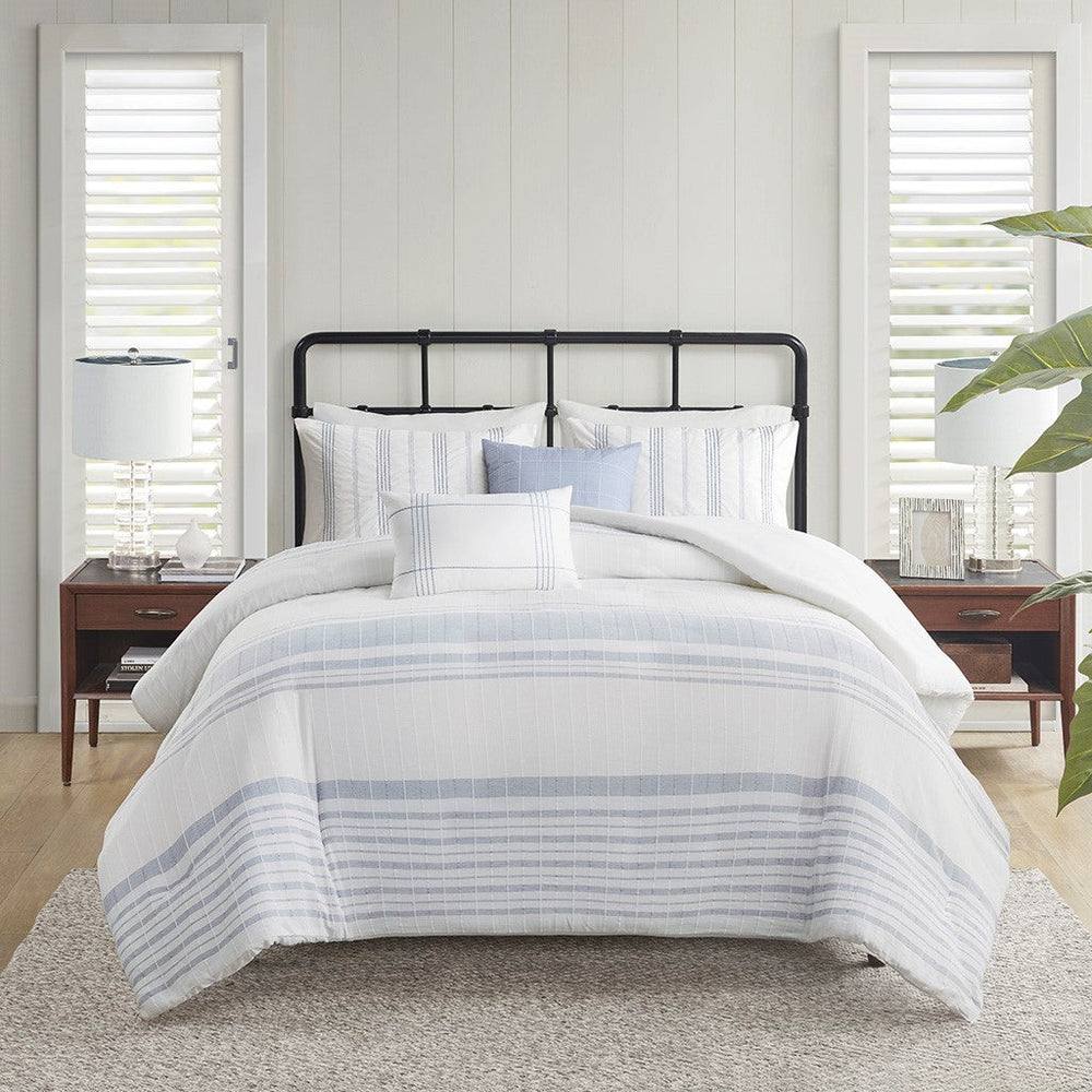 5 Piece Cotton Jaquard Duvet Set-King/Cal King Media 4