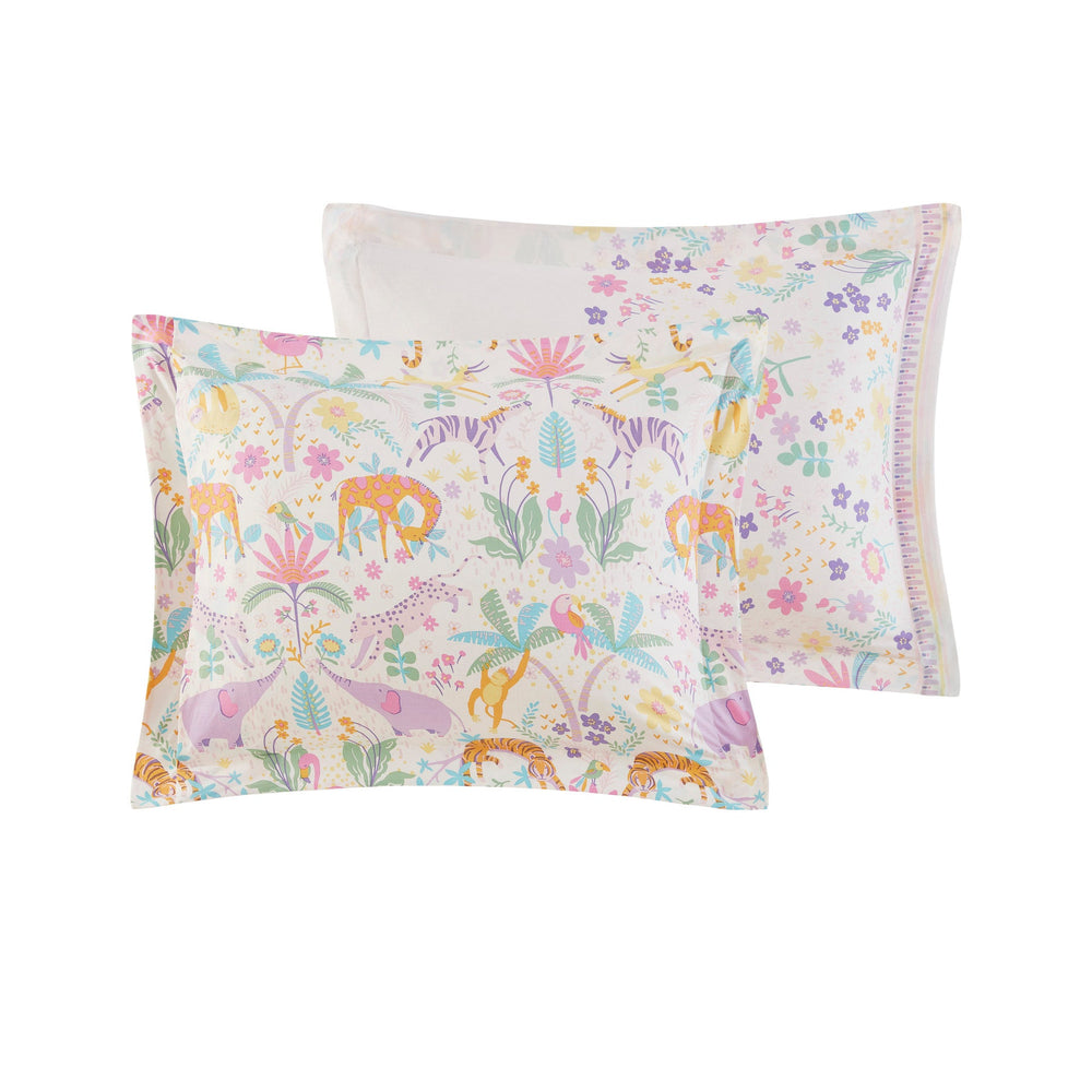3 PCS Twin Floral Reversible Cotton Comforter Set with Throw Pillow Purple Media 15