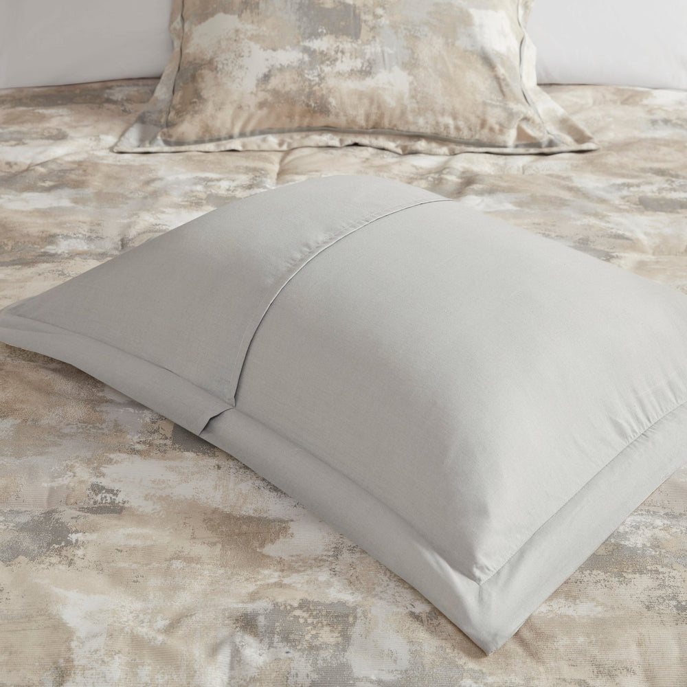 7 Piece Textured Cotton Blend Comforter Set Gray Queen Media 2