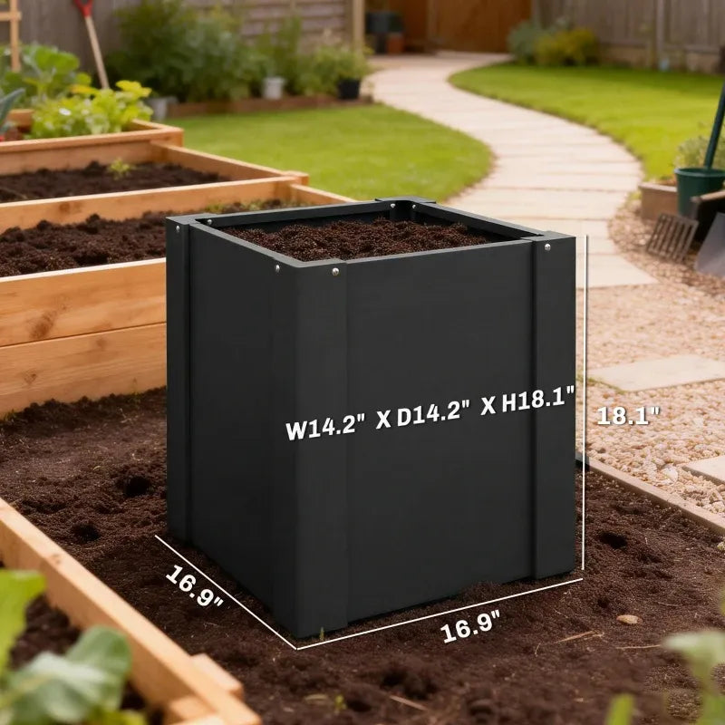 Modern Planter Bed,Outdoor Planter Box,Elevated Garden Bed(Only Planter Box) Media 5
