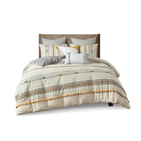 King/Cal King 3 Piece Cotton Duvet Cover Set Media 7