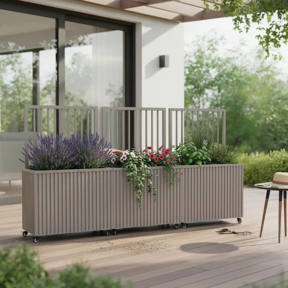 Grove Divider Planter- Grey Brown Media 3