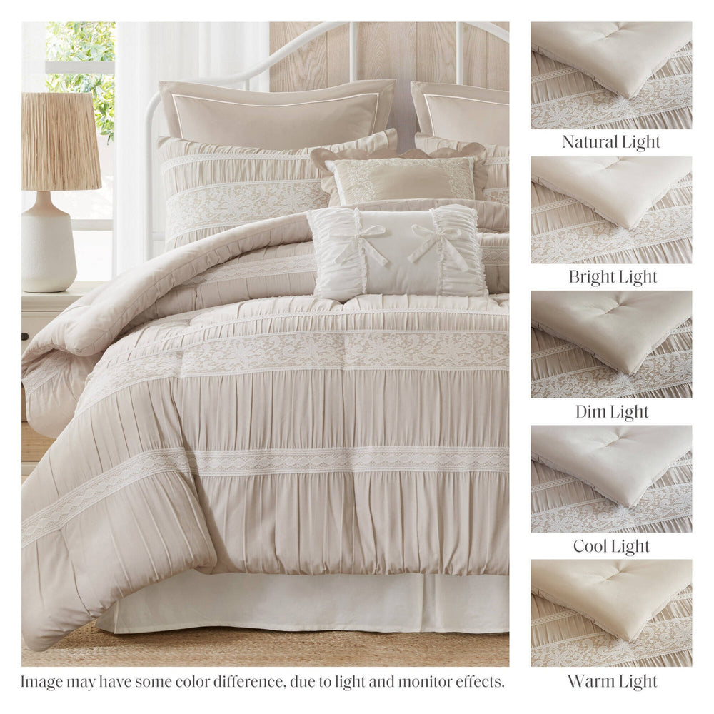 7- Piece Queen Jacquard Comforter Set Media 4