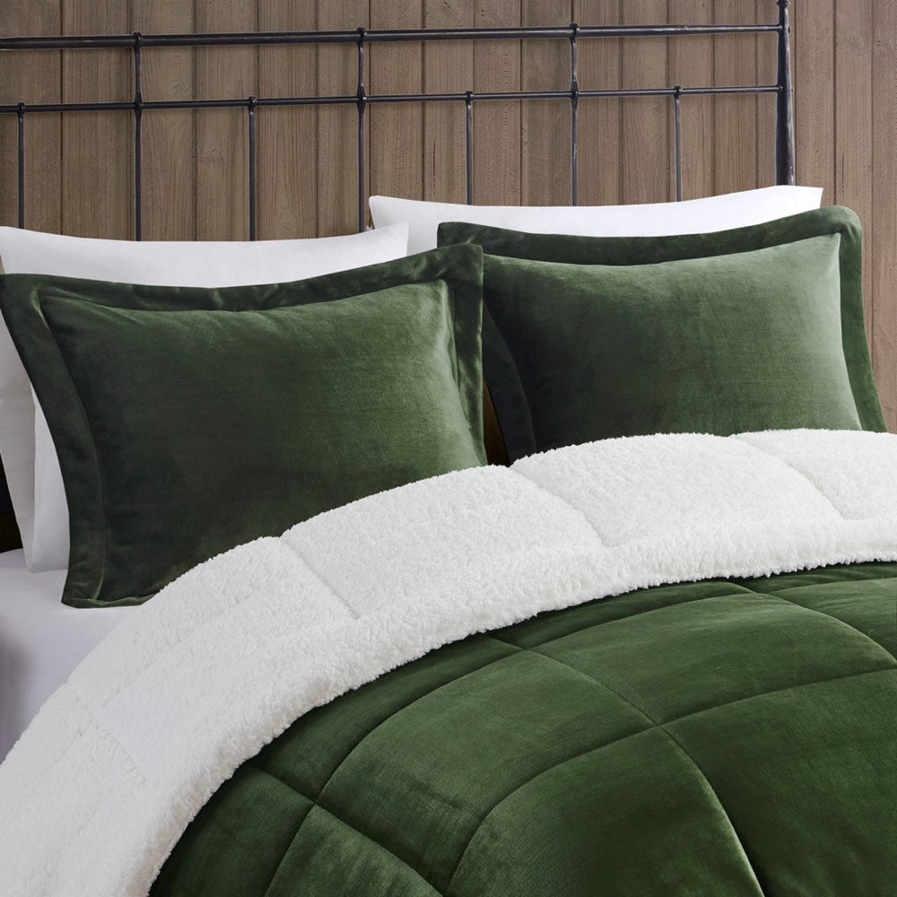 King Plush to Sherpa Down Alternative Comforter Set Media 9