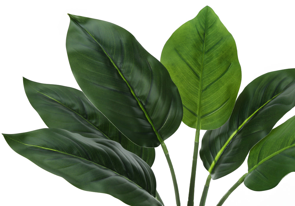 Artificial Plant, 17' Tall, Aureum, Indoor, Faux, Fake, Table, Greenery, Potted, Real Touch, Decorative, Green Leaves, White Pot Media 5
