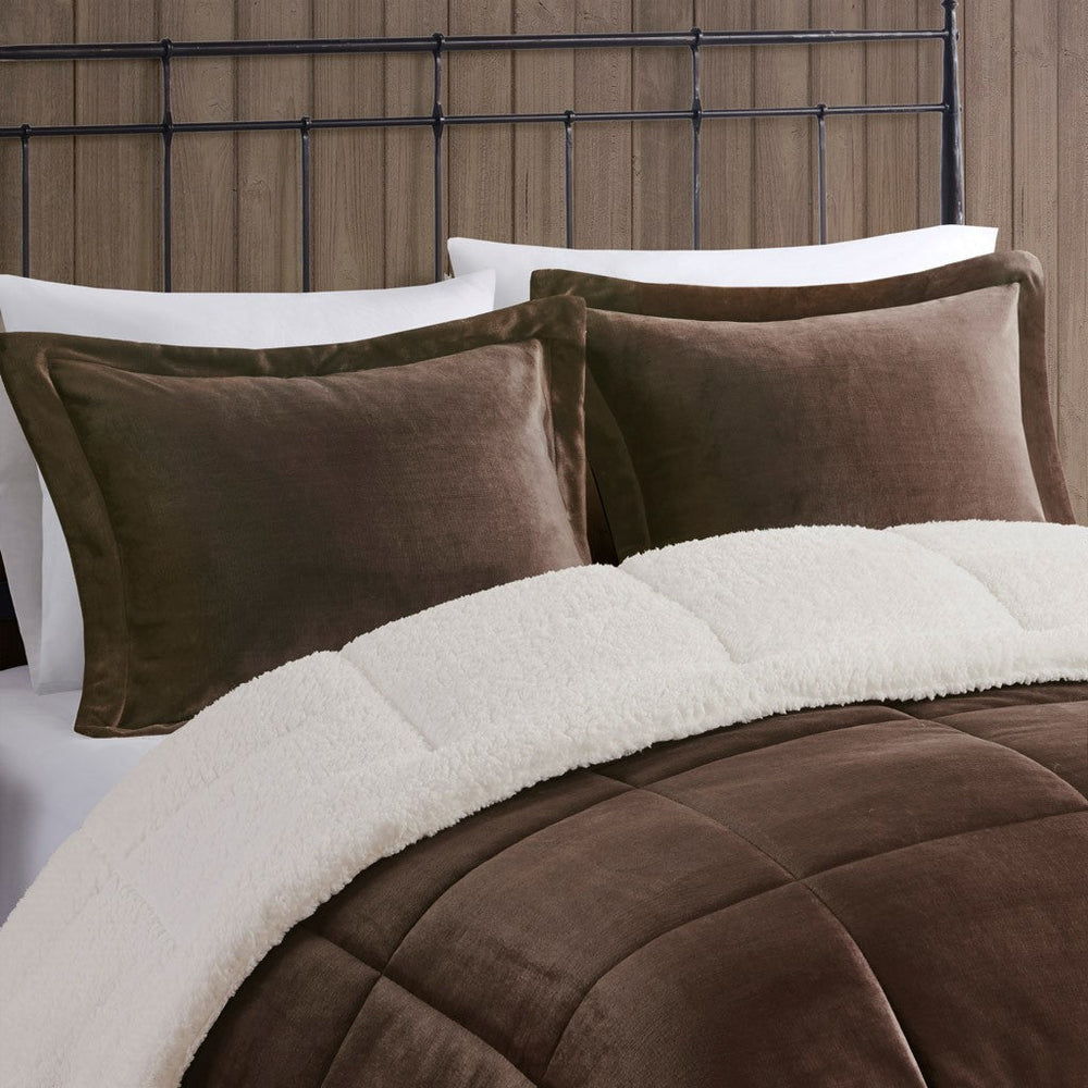 King Plush to Sherpa Down Alternative Comforter Set Media 3