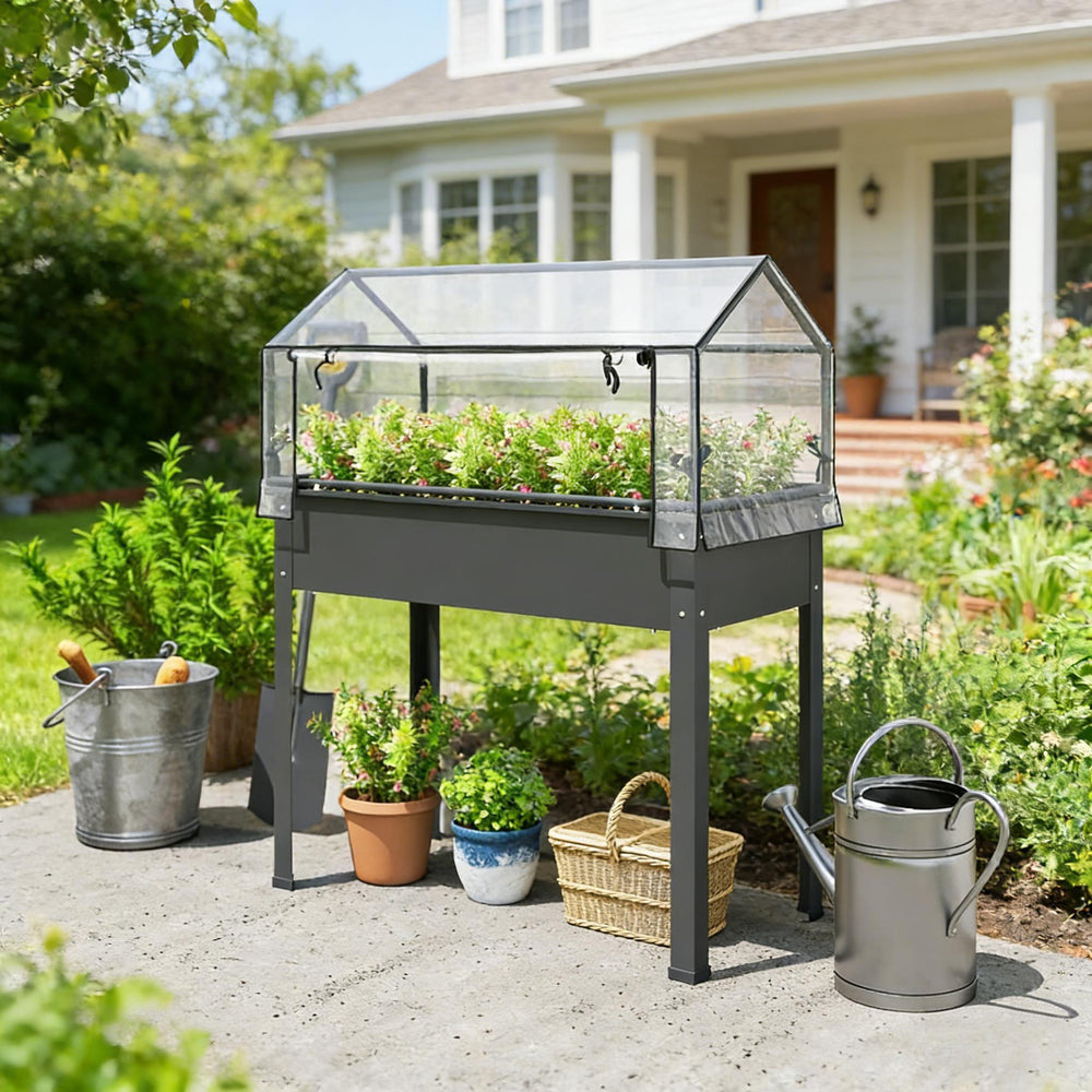 Outdoor Elevated Garden Box,Plant Bed Media 1