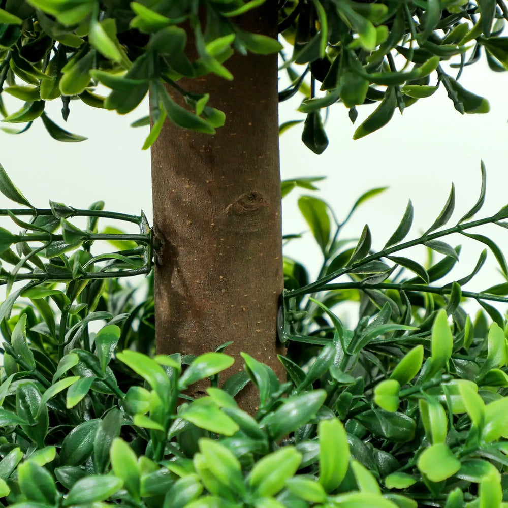 2 pcs/set. Artificial Ball Boxwood Topiary Trees, Fake Plants in Pot Media 3