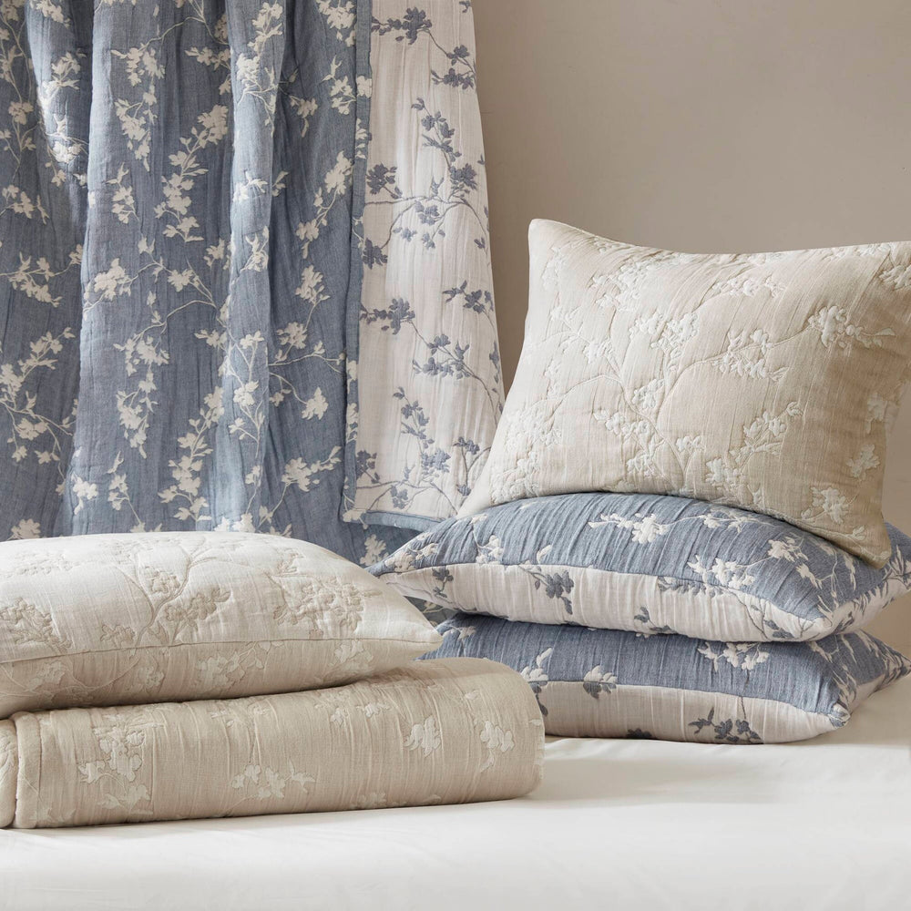 3 Pieces Full/Queen Jacquard Cotton Gauze Quilt Set,Linen Media 15