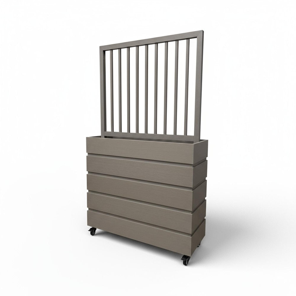 Terrace Divider Planter - Grey Brown Media 1
