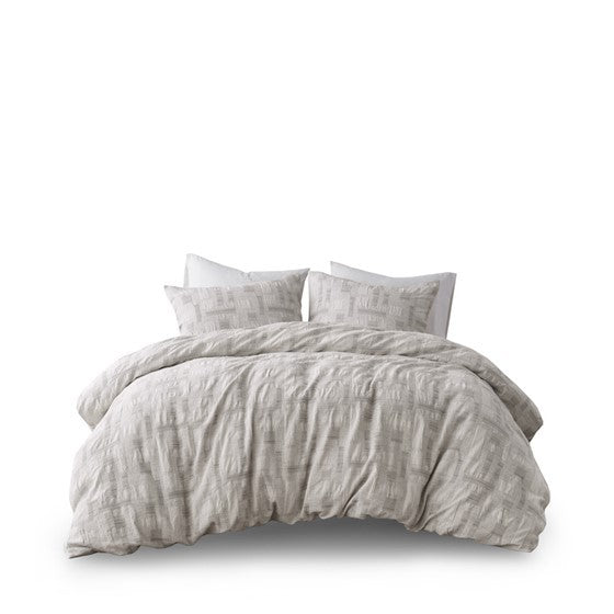 3 Piece Cotton Jacquard Duvet Set-Full/Queen Media 6
