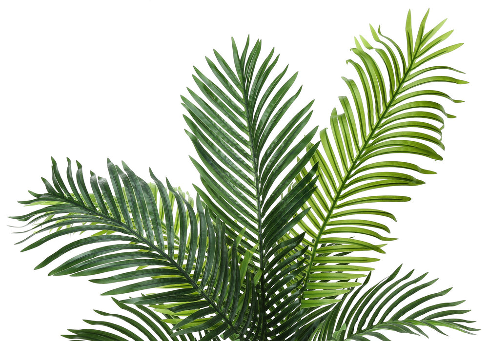 Artificial Plant, 47' Tall, Palm Tree, Indoor, Faux, Fake, Floor, Greenery, Potted, Real Touch, Decorative, Green Leaves, Black Pot Media 4