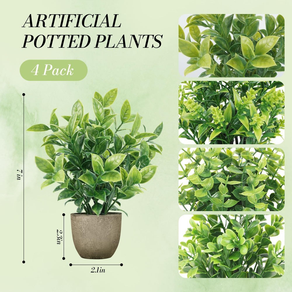 Fake Plants Greenery Set 4 Pack Media 2