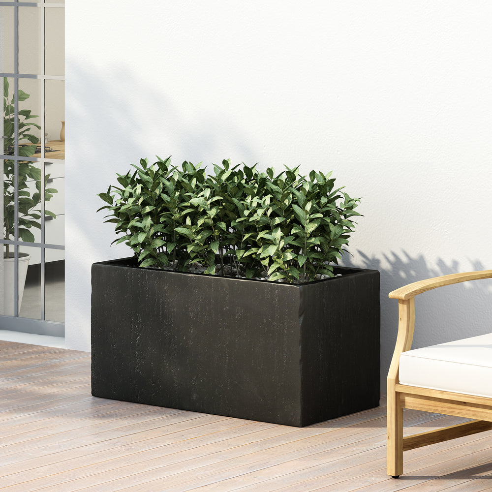31.25' L Modern Outdoor MGO Planter in Black Finished Media 4