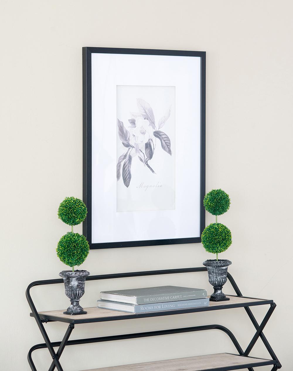 S/2 D4x15.5'H Faux Double Ball-Shape Topiary-Black Pot Media 5