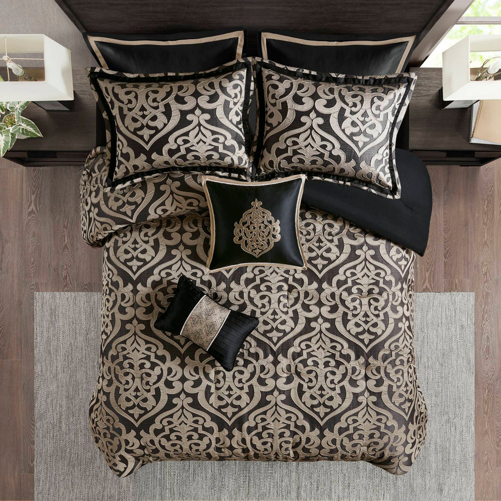 8PCS Queen Jacquard Comforter Set Media 4