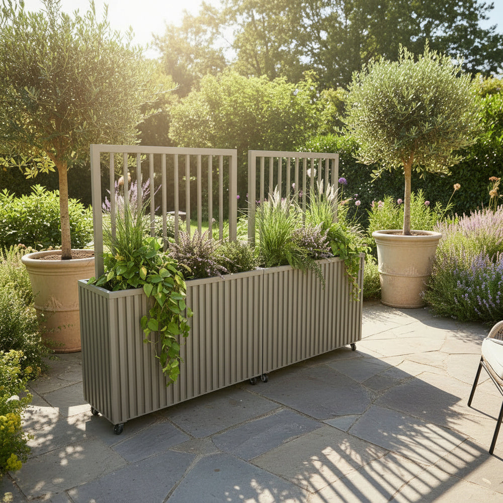 Grove Divider Planter- Grey Brown Media 5