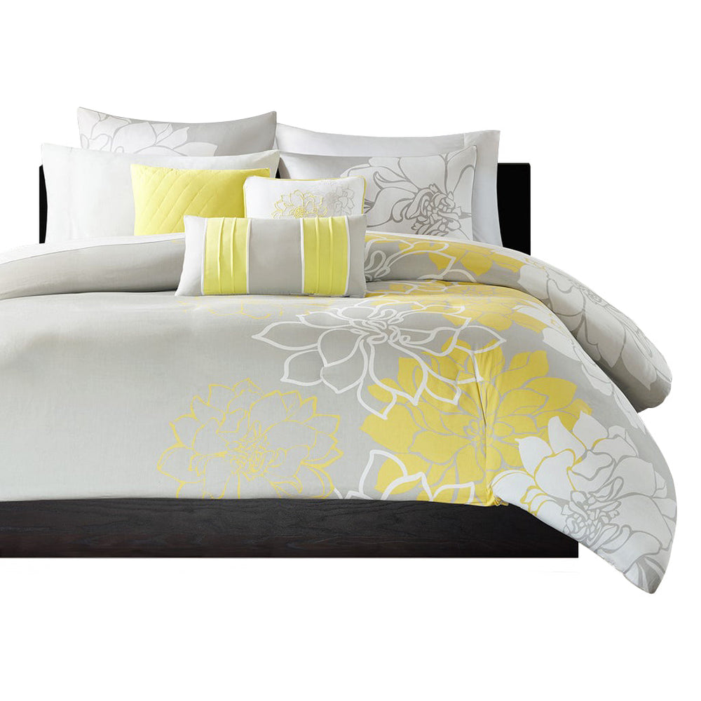 Full/Queen 6 Piece Printed Duvet Cover Set Media 4